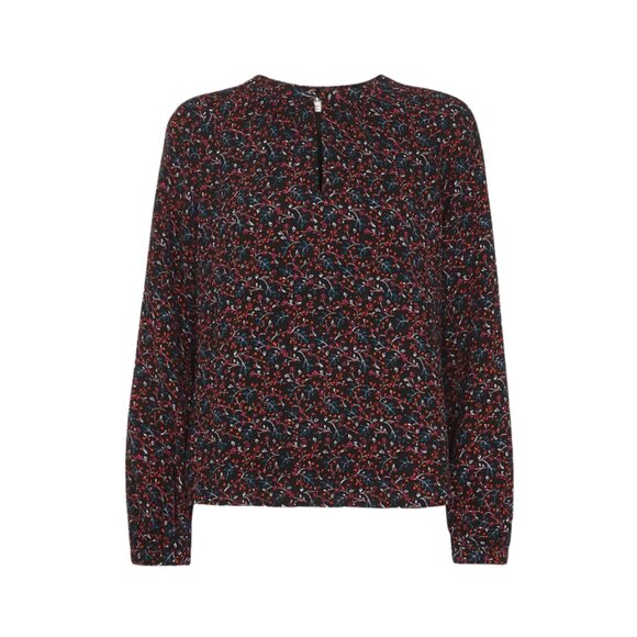 Whistles‎ Starflower Print Floral Classic Balloon Sleeve Blouse Top Size 8 - Picture 1 of 13